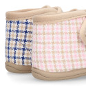 Little SQUARE home design kids home bootie shoes laceless.