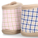 Little SQUARE home design kids home bootie shoes laceless.