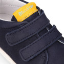 BLANDITOS kids school sneakers laceless in Nobuck leather.