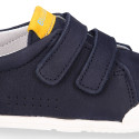 BLANDITOS kids school sneakers laceless in Nobuck leather.