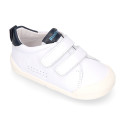 BLANDITOS kids school sneakers laceless in nappa leather.