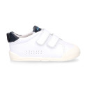 BLANDITOS kids school sneakers laceless in nappa leather.