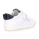 BLANDITOS kids school sneakers laceless in nappa leather.