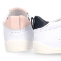 BLANDITOS kids school sneakers laceless in nappa leather.