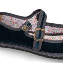 FASHION VELVET stylized Girl Mary Jane shoes with buckle and clip fastening.