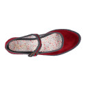 FASHION VELVET stylized Girl Mary Jane shoes with buckle and clip fastening.