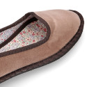 Slipper mujer MODA estilizada en TERCIOPELO.