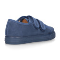 Autumn winter canvas OKAA kids tennis shoes to dress laceless.