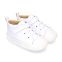 BLANDITOS kids ankle sneakers laceless in nappa leather.