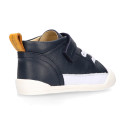 BLANDITOS kids ankle sneakers laceless in nappa leather.