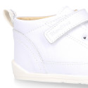 BLANDITOS kids ankle sneakers laceless in nappa leather.