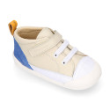 BLANDITOS kids ankle sneakers laceless in soft nappa leather.