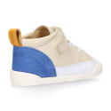 BLANDITOS kids ankle sneakers laceless in soft nappa leather.