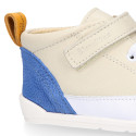BLANDITOS kids ankle sneakers laceless in soft nappa leather.