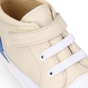 BLANDITOS kids ankle sneakers laceless in soft nappa leather.