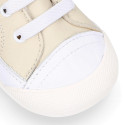 BLANDITOS kids ankle sneakers laceless in soft nappa leather.