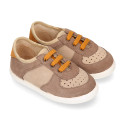 Kids suede leather CASUAL Sneaker shoes with laces.