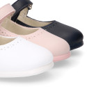 OKAA FLEX Girl Mary Jane shoes with zero drop in micro canvas.