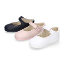 OKAA FLEX Girl Mary Jane shoes with zero drop in micro canvas.