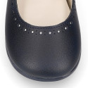 OKAA FLEX Girl Mary Jane shoes with zero drop in micro canvas.