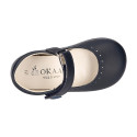 OKAA FLEX Girl Mary Jane shoes with zero drop in micro canvas.