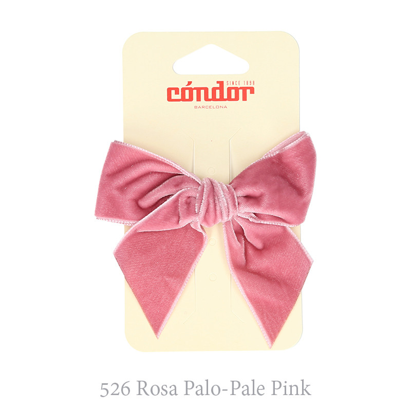 BIG VELVET BOW WITH HAIR CLIP DE CONDOR. CN064 | OkaaSpain