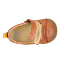 BLANDITOS kids ankle sneakers laceless in tan color nappa leather.