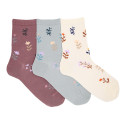 CHILDREN´S FLORAL EMBROIDERY SHORT SOCKS BY CONDOR.