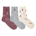 CHILDREN´S FLORAL EMBROIDERY SHORT SOCKS BY CONDOR.