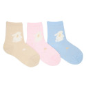 CHILDREN´S BUNNIES EMBROIDERY SHORT SOCKS BY CONDOR.