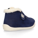 New Kids Bootie OKAA FLEX shoes with Wallabee design and with side zipper closure.