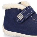 New Kids Bootie OKAA FLEX shoes with Wallabee design and with side zipper closure.