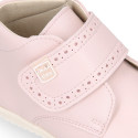 PINK color OKAA FLEX kids Bootie shoes laceless and with toe cap.