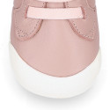 BLANDITOS kids ankle sneakers laceless in soft combined nappa leather.