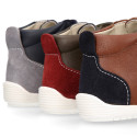 MICRODOT OKAA FLEX kids Bootie shoes laceless in seasonal colors.