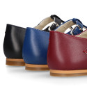 Girl T-Strap Mary Jane shoes in NAPPA leather with perforated design.