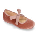 VELVET canvas Ballet flat shoes angel style.