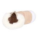 Kids Bootie OKAA FLEX shoes with faux fur neck design and with side zipper closure.