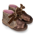 Shiny Suede leather kids Safari Boots with FANTASY counter design.