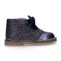 Shiny Suede leather kids Safari Boots with FANTASY counter design.