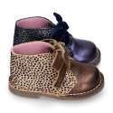 Shiny Suede leather kids Safari Boots with FANTASY counter design.