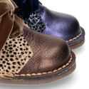 Shiny Suede leather kids Safari Boots with FANTASY counter design.