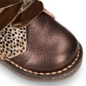 Shiny Suede leather kids Safari Boots with FANTASY counter design.