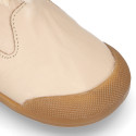 Kids Bootie BLANDITOS shoes with faux fur neck design and with side zipper closure.