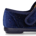 Shiny Velvet canvas girl Mary Jane shoes with RIBBON design.