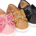 New Autumn-winter canvas FASHION tennis shoes with velcro closure and VELVET BOW design.