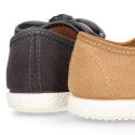 New Autumn-winter canvas FASHION tennis shoes with velcro closure and VELVET BOW design.