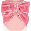 New Autumn-winter canvas FASHION tennis shoes with velcro closure and VELVET BOW design.