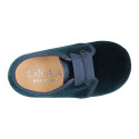 Little laces up shoes in FASHION velvet canvas for kids.