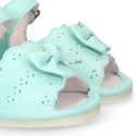 Soft Nappa leather Sandal shoes with BOW for babies.